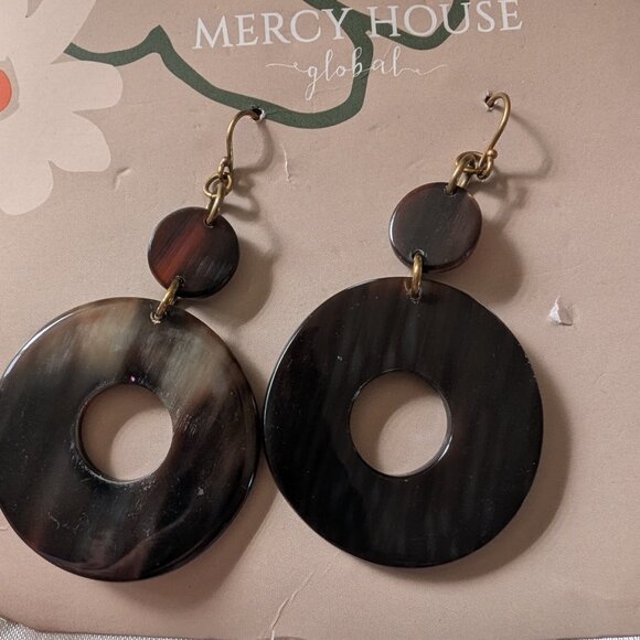 Art Glass Pendant Necklace/Mercy House Horn Halo earrings - Picture 8 of 13
